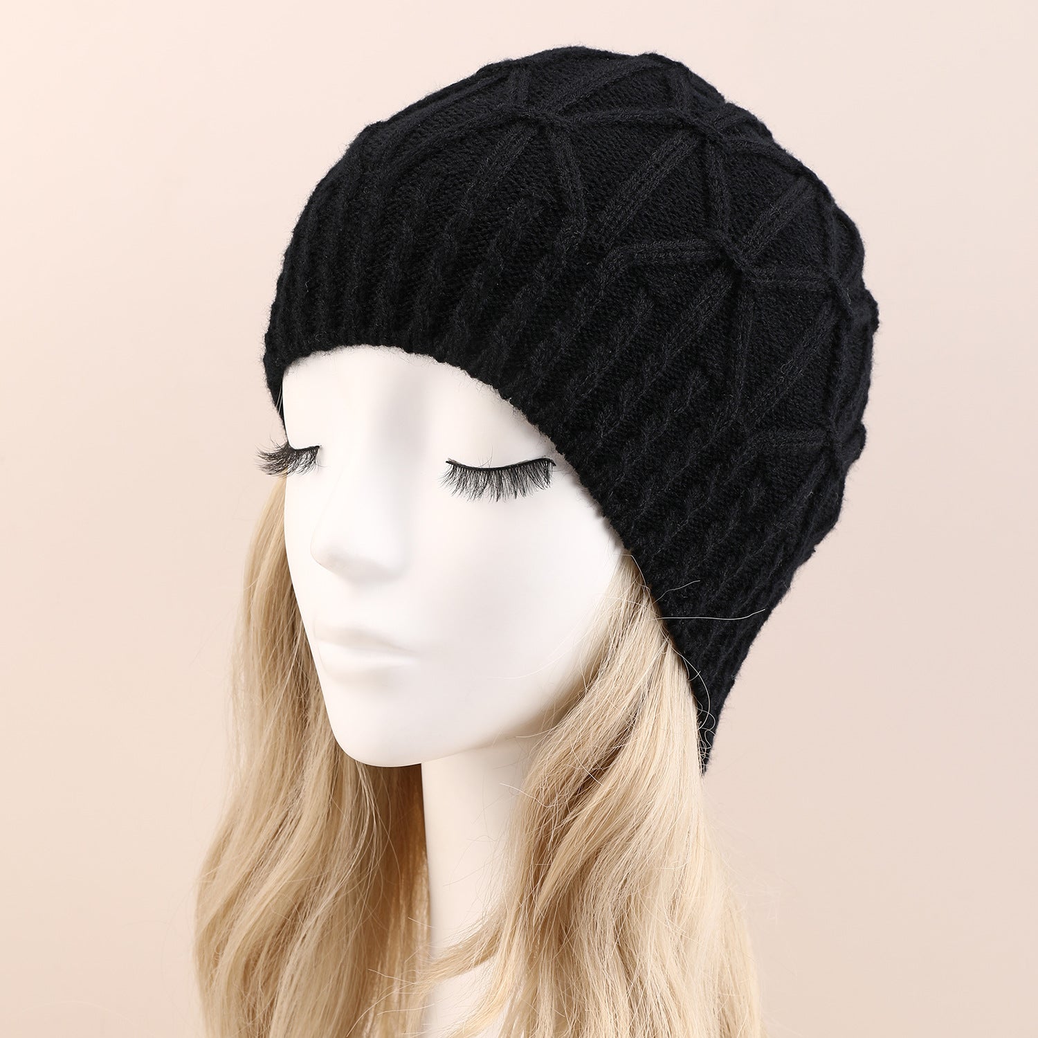 Wholesale Autumn and Winter Hemp Pattern Single Layer Wool Knitted Acrylic Hat